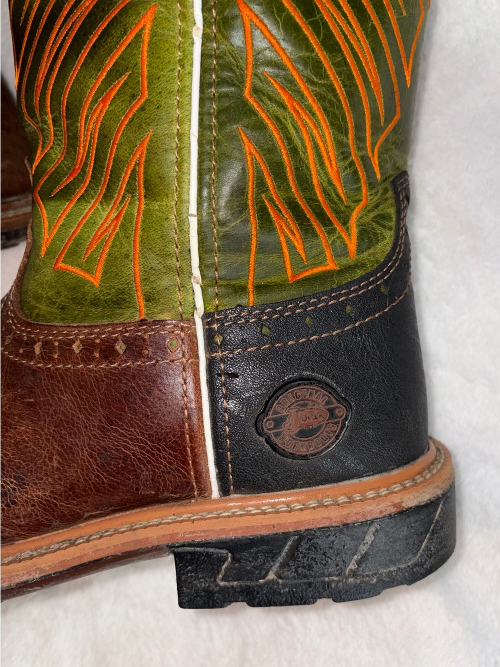 Justin Boots Derrickkman Leather Boots sz 10.5 - Picture 3 of 11